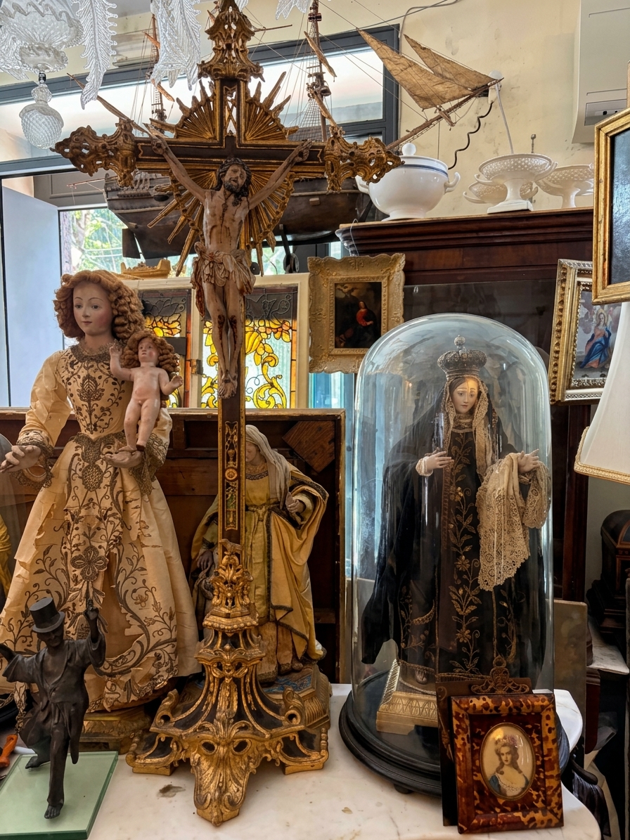 Opera d'arte antica in esposizione da Antichità Costantino Evangelista a Napoli